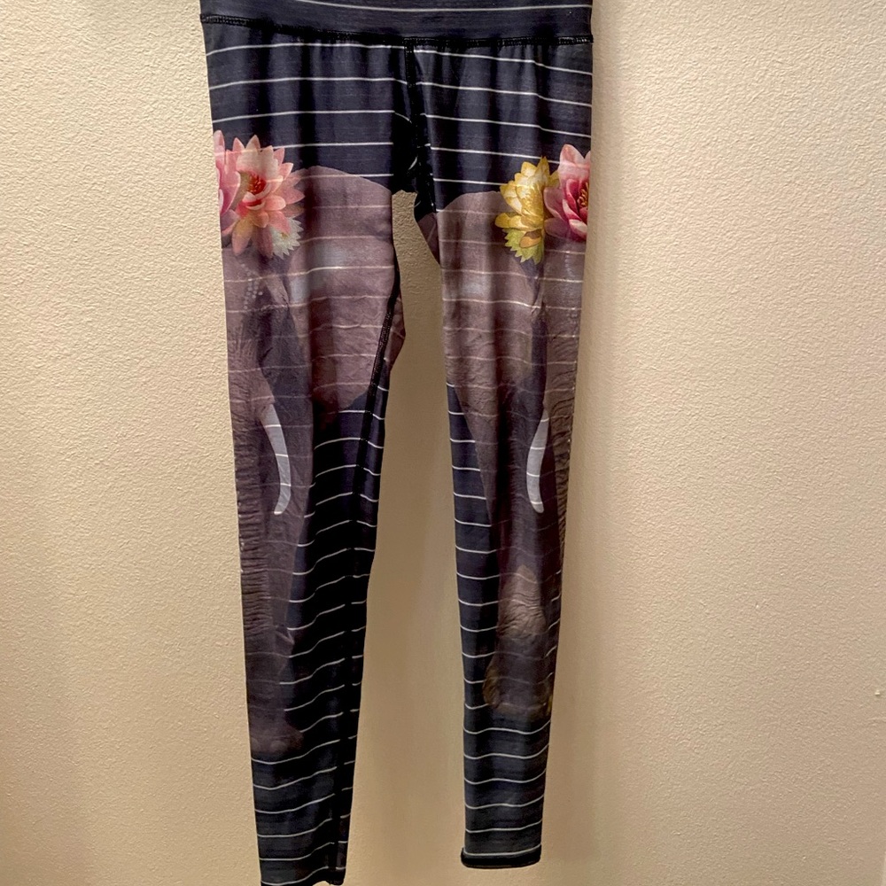 Elephant flower crown yoga pants
